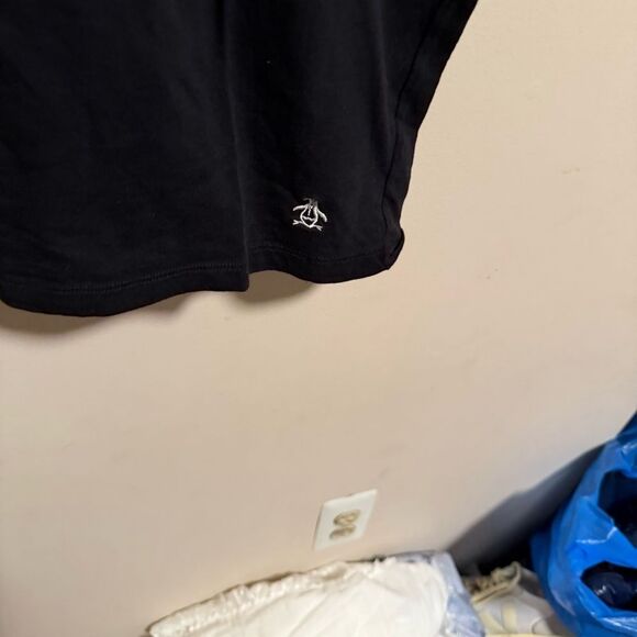 Original Penguin 100% Cotton Black V-Neck Tee- Size Large - Picture 2 of 5